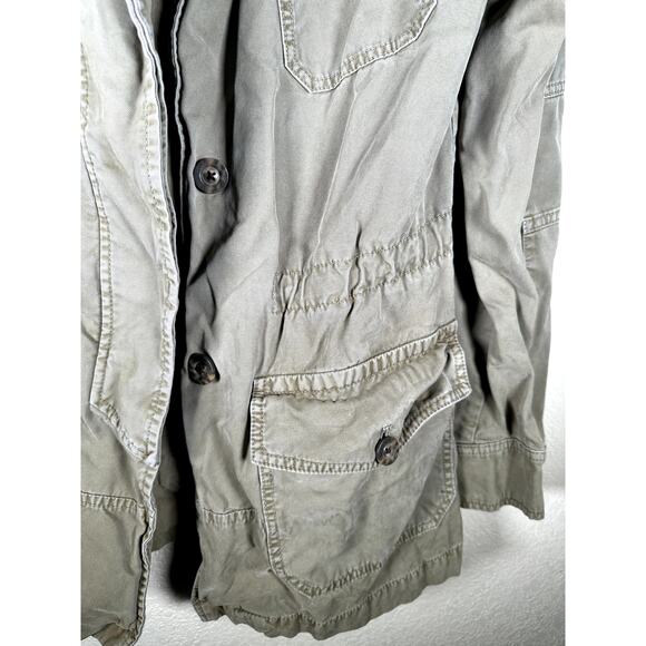 Army green quiet luxury utility jacket Banana Republic S - Picture 9 of 13
